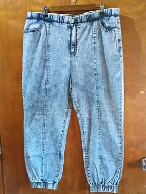 wild fable Light Blue Acid-Wash Relaxed Jogger Jeans XXL Very Nice  Comfortable